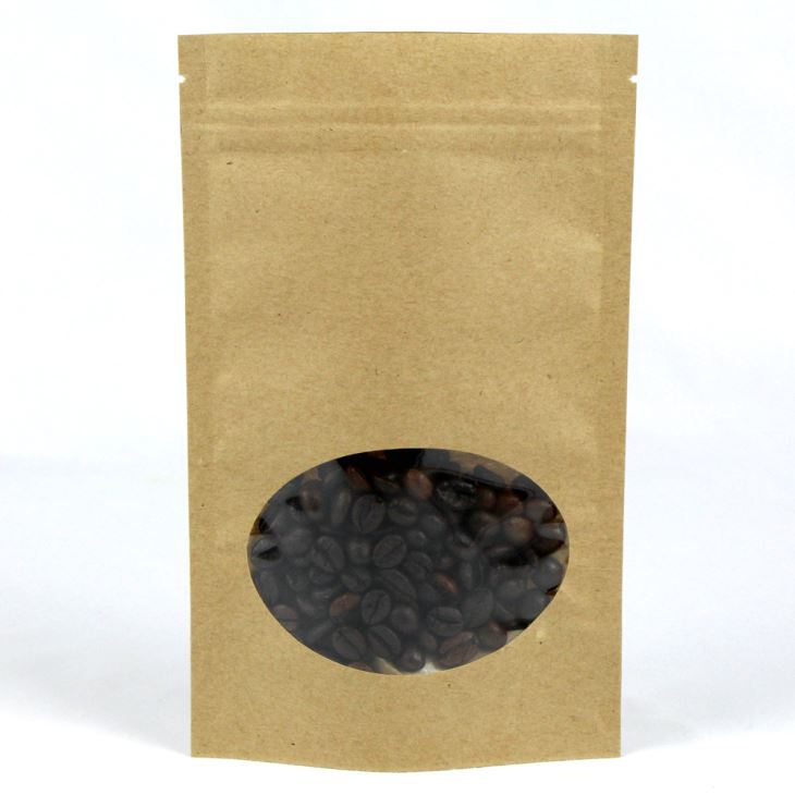 Stand Up Kraft papīra maisiņi ar logu