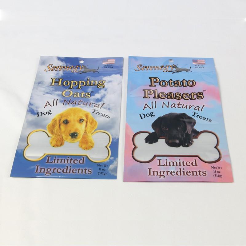 Pet pārtikas iepakojuma maisiņš ar rāvējslēdzēju suņu pārtikas maisiņiem Pet Food Packaging Bag With Zipper Dog Food Bags