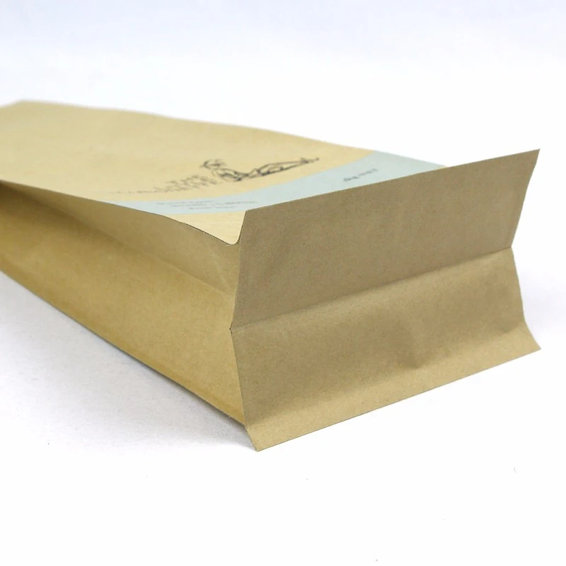 Kraftpapīra alumīnija folijas maisiņš ar vārsta 8 sānu slēgtu Kraft Paper Aluminium Foil Bag With Valve 8 Side Sealed