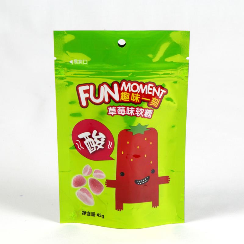 Plastmasas statīvs spraudītes konfekšu maisiņā Plastic Stand Up Zipper Candy Bag