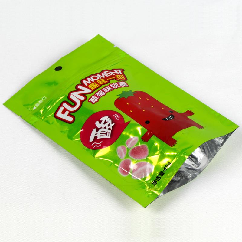 Plastmasas statīvs spraudītes konfekšu maisiņā Plastic Stand Up Zipper Candy Bag