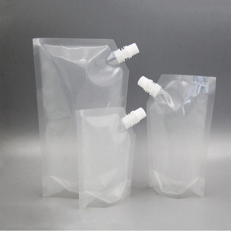 Clear Stand Up Spout Pouch With Zipper