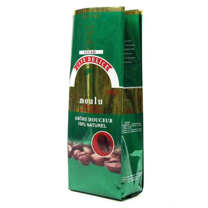 Laminēts materiāls Alumīnija folijas sānu gusset kafijas maisi