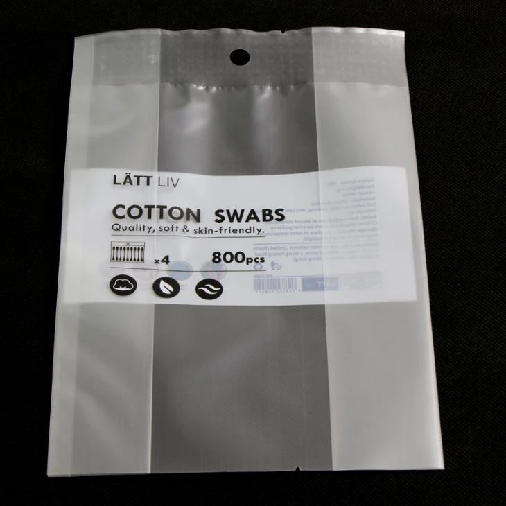 Side Gusset Cotton Swab Plastic Packaging Bags