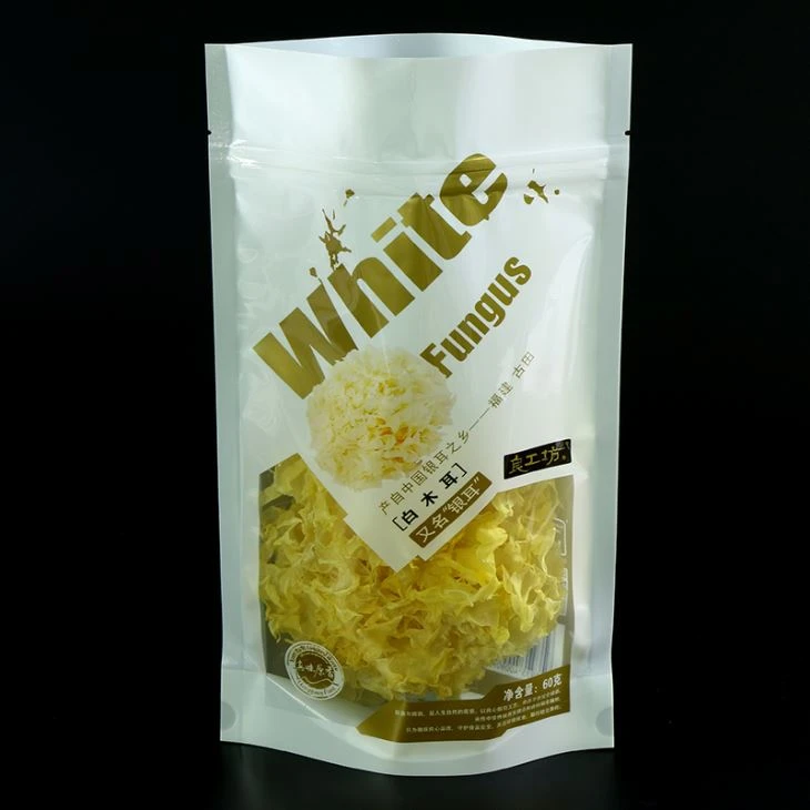 Stand Up Zippering Pouch Plastmasas pārtikas somas ar logu