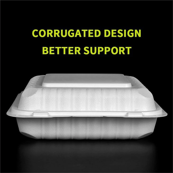 YR9581 America Hot Sale Disposable Take Out Clamshell Food Container Microwavable Hinged Lunch Box