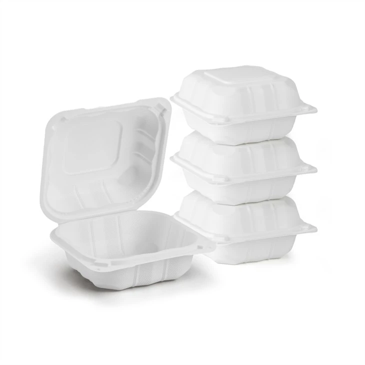 225 bioloģiski noārdāmais hamburgera frī kartupeļi pārtikas iepakojuma vienreizējās lietošanas bento pusdienu kastē atņem plastmasas pārtikas konteineru