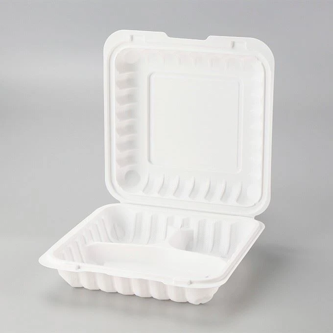 Biodegradable Clamshell Takeaway Food Container Disposable Bento Lunch Box Takeaway PP Plastic Food Box With Vented