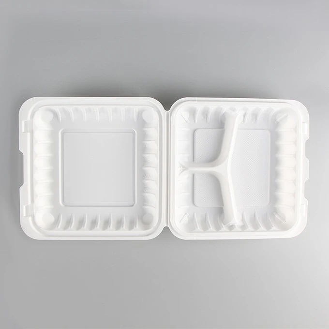 Biodegradable Clamshell Takeaway Food Container Disposable Bento Lunch Box Takeaway PP Plastic Food Box With Vented