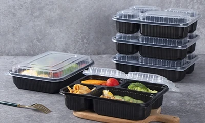 Rectangular Meal Prep Food Containers Takeout Fast Food Packaging Box Microwave Safe Takeaway Lunch Boxes