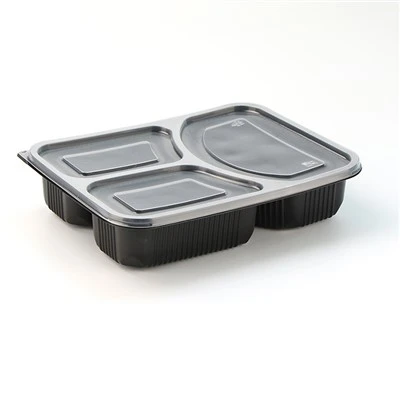 3 nodalījumu plastmasas trauks