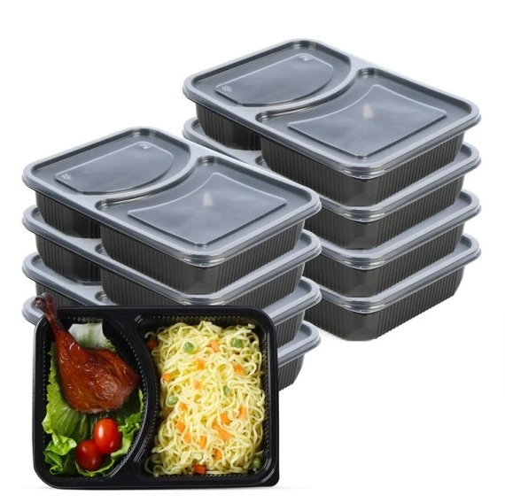 Plastic Food Prep Container With 2 Compartment