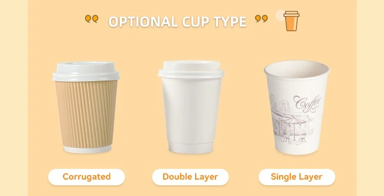 custom double wall paper coffee cups